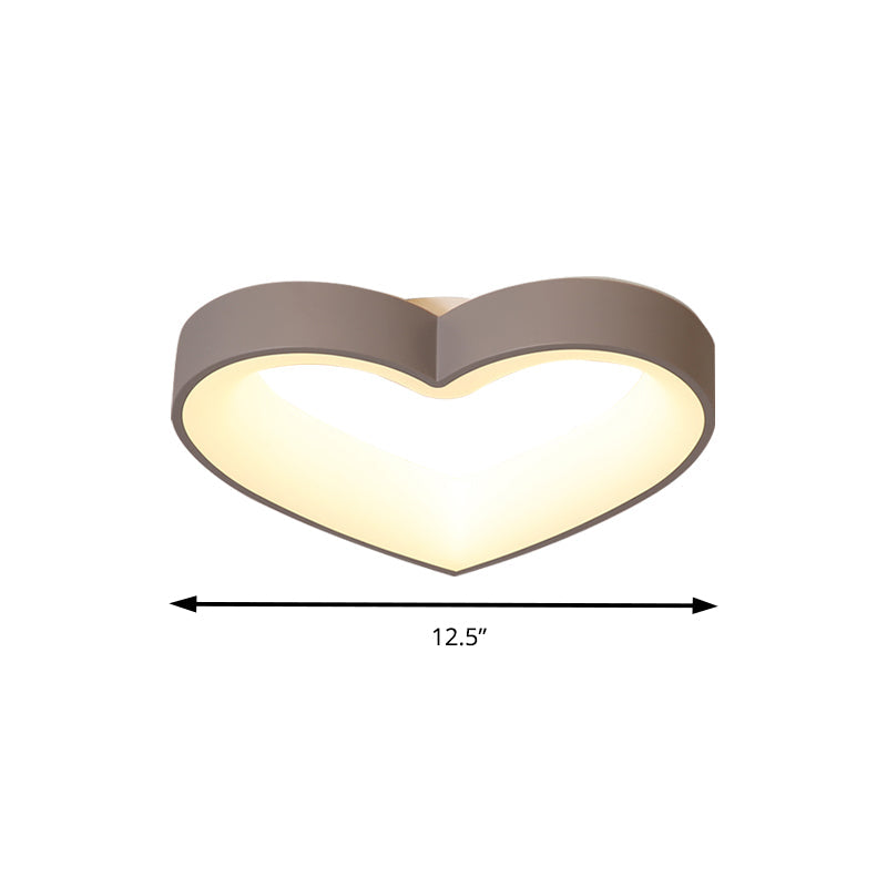 Modern Gray Acrylic LED Flush Light for Foyer Bathroom, Energy-Saving Nordic Ceiling Mount