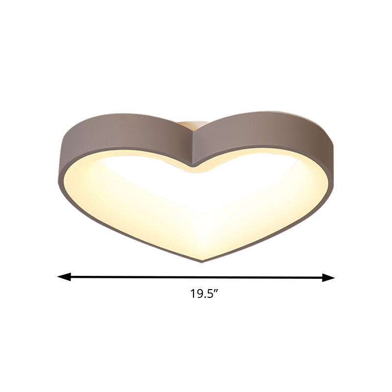 Modern Gray Acrylic LED Flush Light for Foyer Bathroom, Energy-Saving Nordic Ceiling Mount