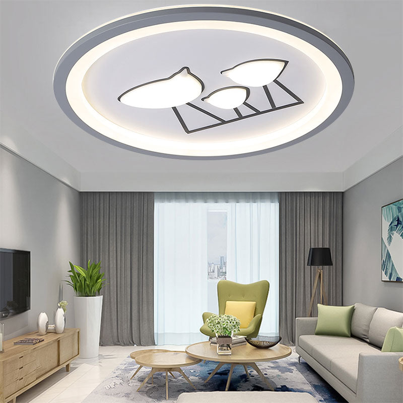 Nordic Acrylic LED Flush Mount Ceiling Light for Living Room