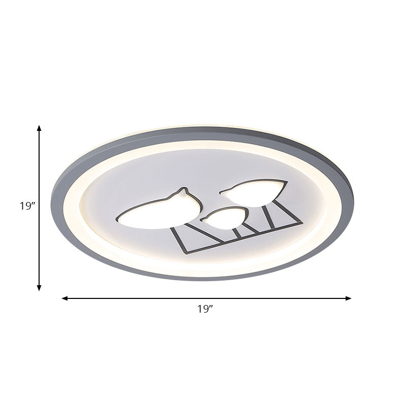 Nordic Acrylic LED Flush Mount Ceiling Light for Living Room