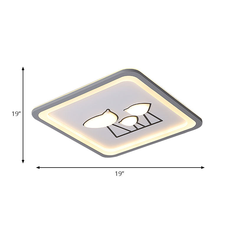 Nordic Acrylic LED Flush Mount Ceiling Light for Living Room