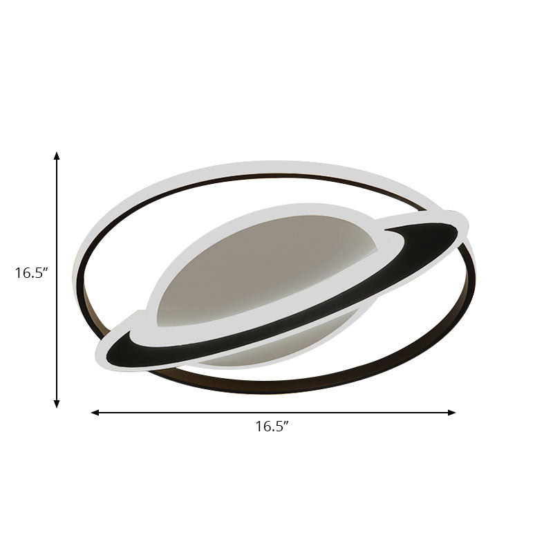 Contemporary Planet Ceiling Light: Stylish Acrylic Flush Mount for Bedrooms