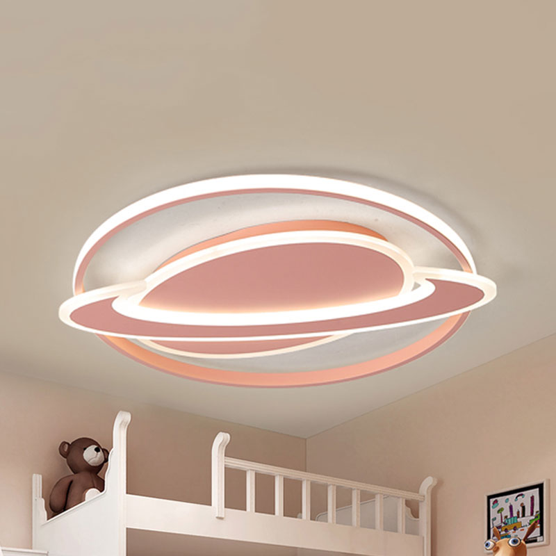 Contemporary Planet Ceiling Light: Stylish Acrylic Flush Mount for Bedrooms