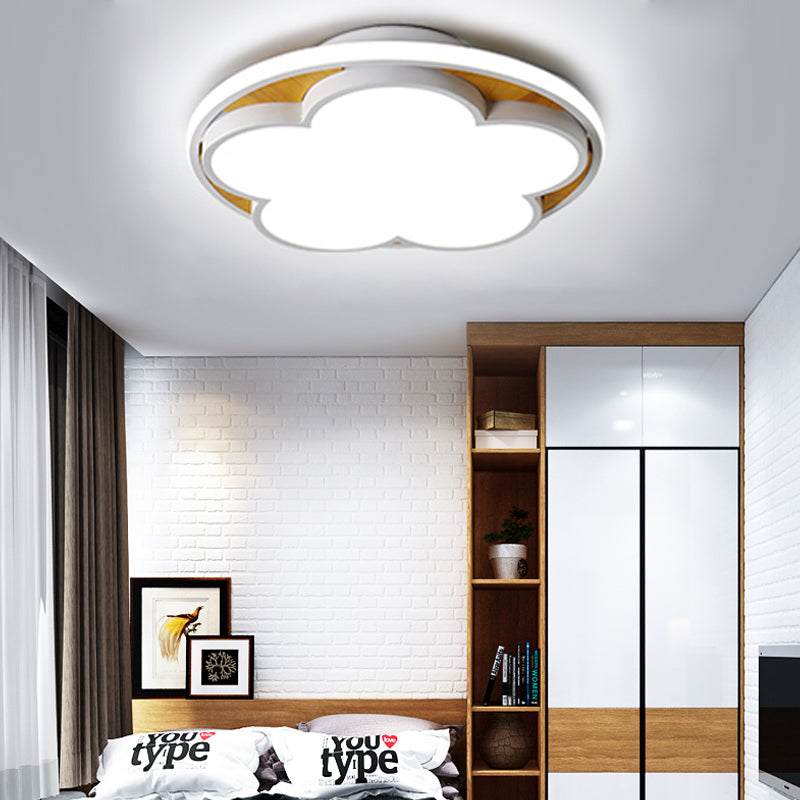 Contemporary LED Ceiling Mount Light for Kid's Bedroom – Flat Blossom Design