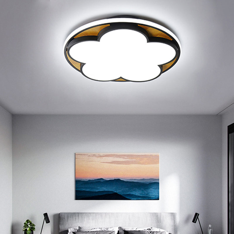 Contemporary LED Ceiling Mount Light for Kid's Bedroom – Flat Blossom Design