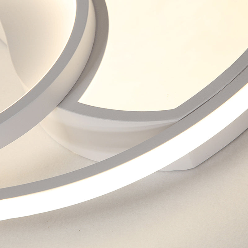 Modern LED Flush Mount Ceiling Lamp for Bathroom or Hallway - Sun Moon Design