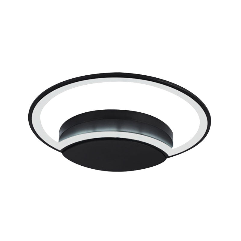 Plafonnier contemporain rond en acrylique à encastrer pour la décoration du salon