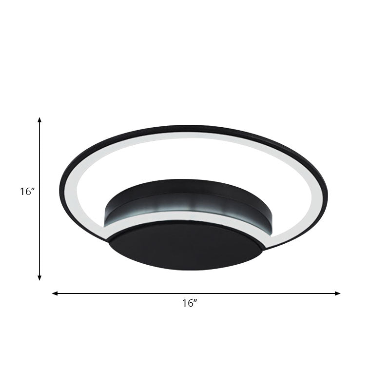 Plafonnier contemporain rond en acrylique à encastrer pour la décoration du salon