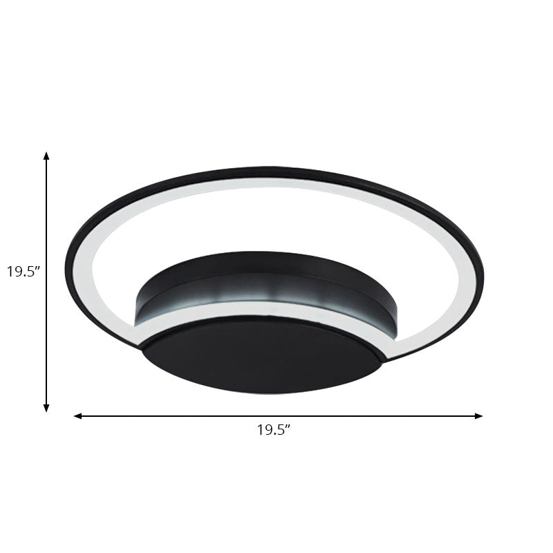Plafonnier contemporain rond en acrylique à encastrer pour la décoration du salon
