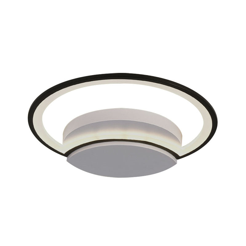 Plafonnier contemporain rond en acrylique à encastrer pour la décoration du salon