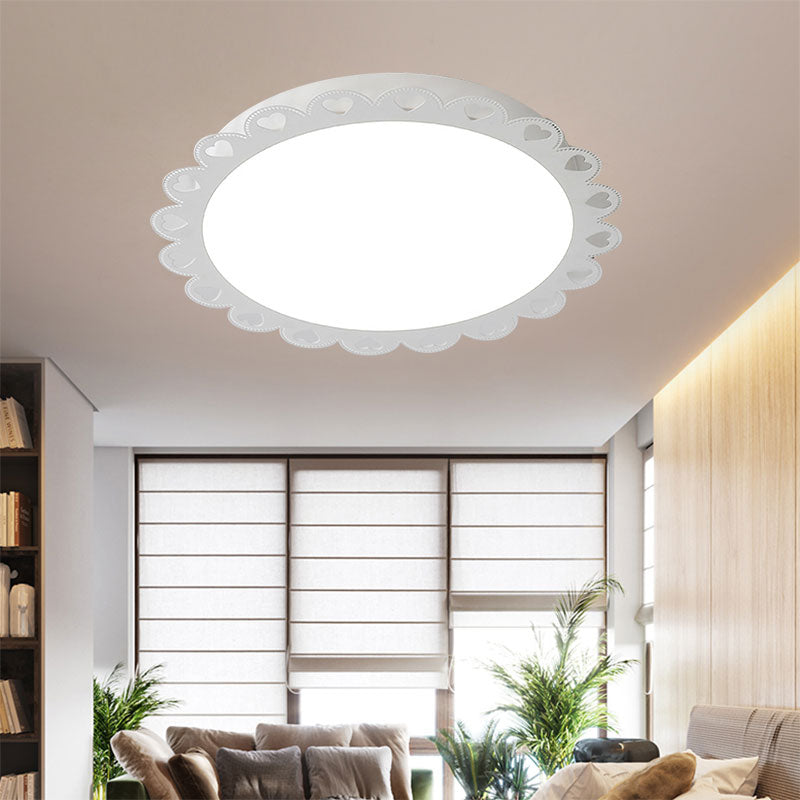 Plafonnier LED blanc à encastrer de style nordique pour salon