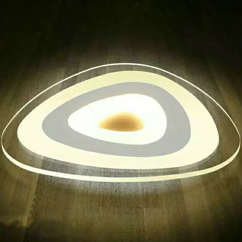 Modern Simplicity Acrylic Led Ceiling Lamp - Warm/White Light 16.5/24.5/31 Width White / 16.5 Warm