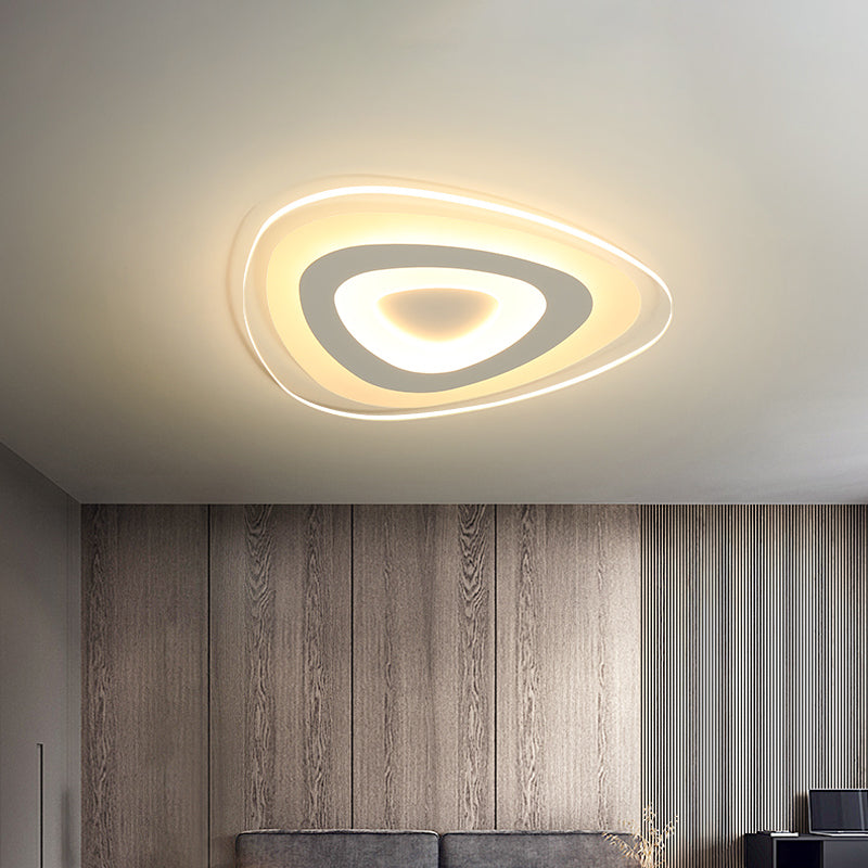 Modern Simplicity Acrylic LED Ceiling Lamp - Warm/White Light, 16.5"/24.5"/31" Width