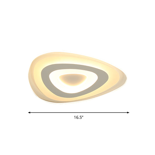 Modern Simplicity Acrylic Led Ceiling Lamp - Warm/White Light 16.5/24.5/31 Width