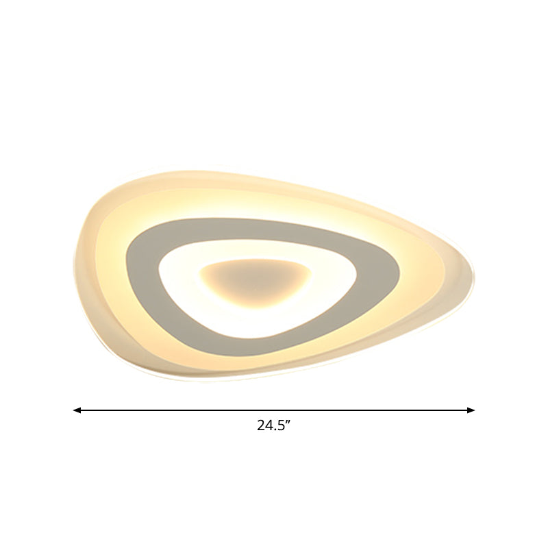 Modern Simplicity Acrylic LED Ceiling Lamp - Warm/White Light, 16.5"/24.5"/31" Width