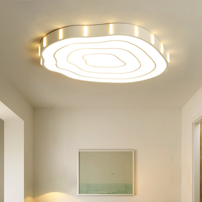 LED Hollow Tree Stump Ceiling Mount Light - Acrylic Modern Stylish Lamp (White)
