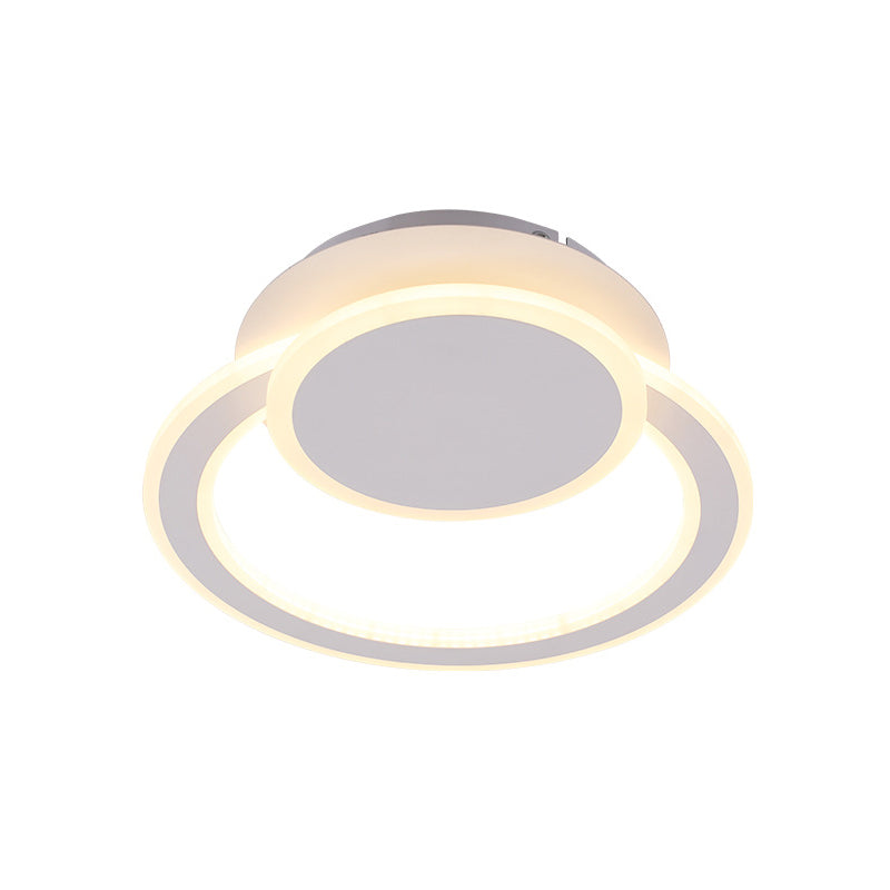 Plafonnier LED moderne blanc/vert avec éclairage chaud/blanc pour chambre à coucher