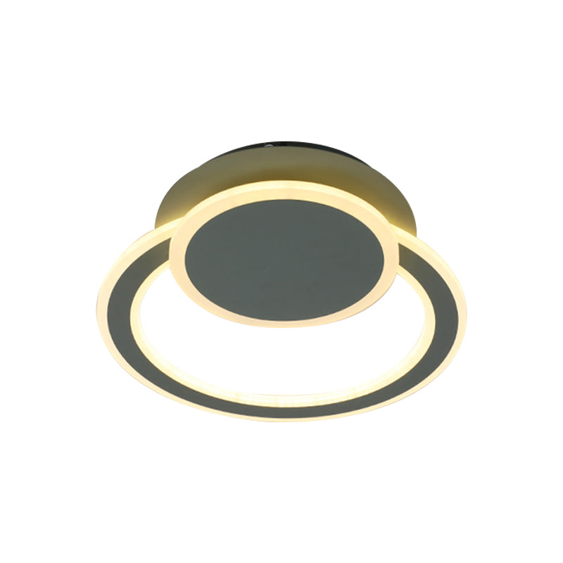 Plafonnier LED moderne blanc/vert avec éclairage chaud/blanc pour chambre à coucher