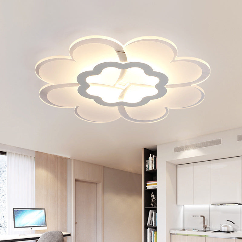 Ultrathin Flower Flushmount Led Ceiling Light - Minimalistic And Stylish For Bedroom Available In