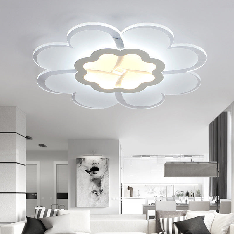 Ultrathin Flower Flushmount Led Ceiling Light - Minimalistic And Stylish For Bedroom Available In