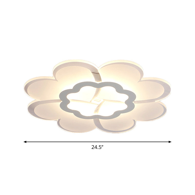 Ultrathin Flower Flushmount Led Ceiling Light - Minimalistic And Stylish For Bedroom Available In