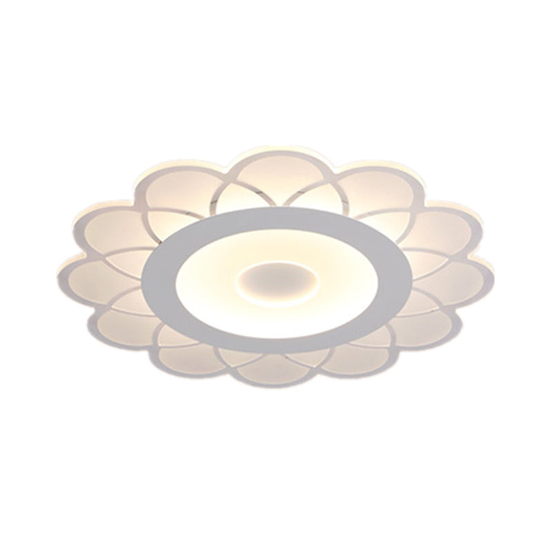 Ultra-Thin Led Flush-Mount Ceiling Light Fixture Minimalist Acrylic Design For Bedroom Available In