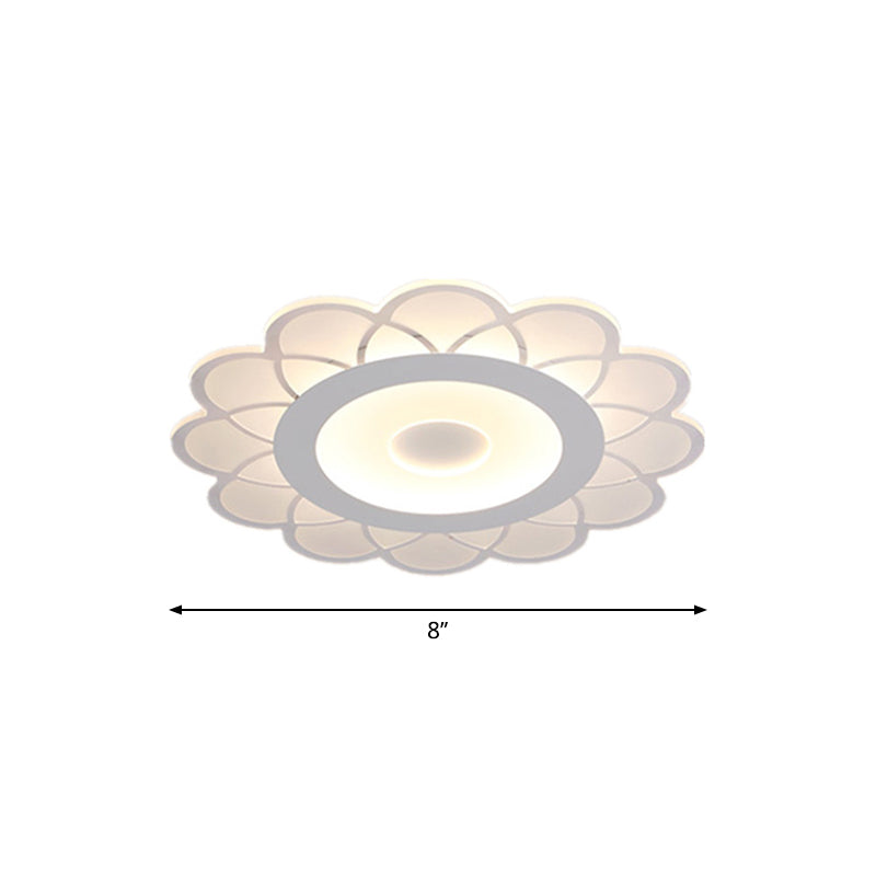 Ultra-Thin LED Flush-Mount Ceiling Light Fixture, Minimalist Acrylic Design for Bedroom, Available in 3 Widths