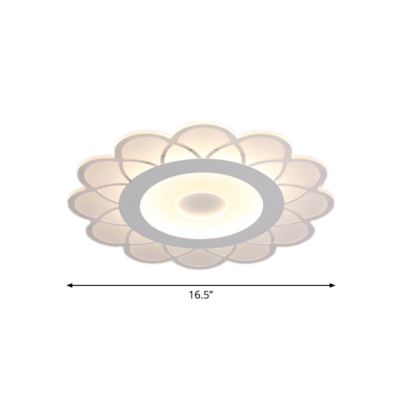 Ultra-Thin LED Flush-Mount Ceiling Light Fixture, Minimalist Acrylic Design for Bedroom, Available in 3 Widths