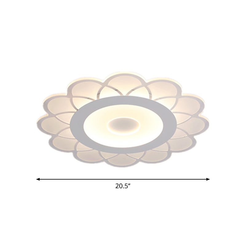 Ultra-Thin LED Flush-Mount Ceiling Light Fixture, Minimalist Acrylic Design for Bedroom, Available in 3 Widths