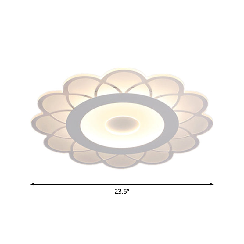 Ultra-Thin LED Flush-Mount Ceiling Light Fixture, Minimalist Acrylic Design for Bedroom, Available in 3 Widths