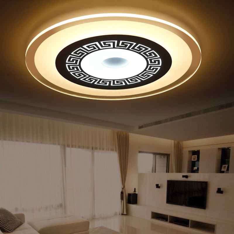 Modern Ultra-Thin LED Flush Mount Ceiling Light with Acrylic Shade – Ideal for Small or Large Living Rooms