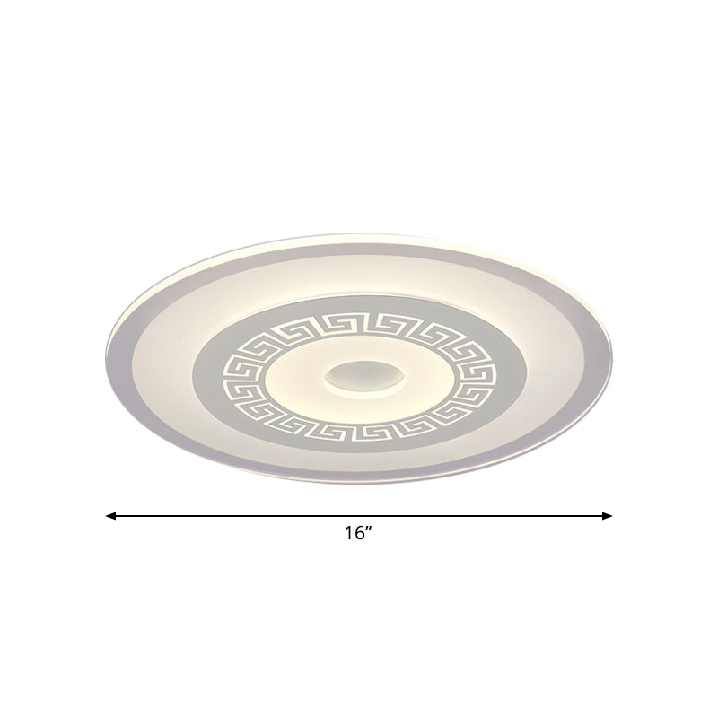 Modern Ultra-Thin LED Flush Mount Ceiling Light with Acrylic Shade – Ideal for Small or Large Living Rooms