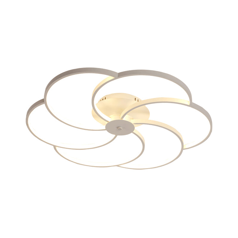 Modern Flushmount Floweret LED Ceiling Light Fixture 18"/21.5"/32" Metal Design in Warm/White Light - Bedroom Lighting