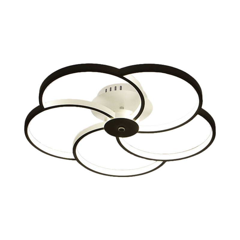 Modern Flushmount Floweret LED Ceiling Light Fixture 18"/21.5"/32" Metal Design in Warm/White Light - Bedroom Lighting