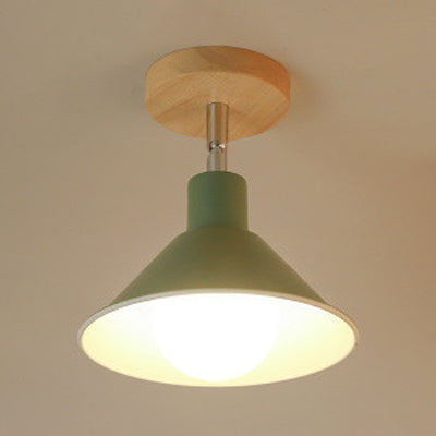 Modern Pink & Orange Ceiling Light: Stylish Semi-Flush Mount for Corridor