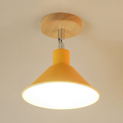 Modern Pink & Orange Ceiling Light: Stylish Semi-Flush Mount for Corridor