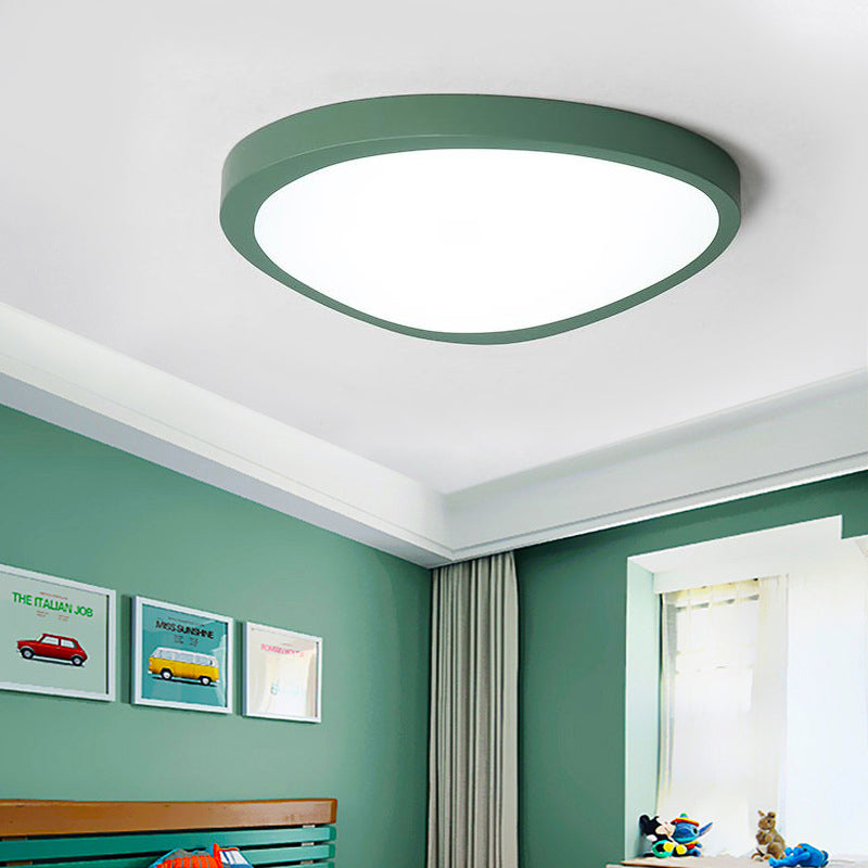 Plafonnier LED triangulaire en acrylique Macaron Loft pour chambre de bébé - Lampe couleur bonbon