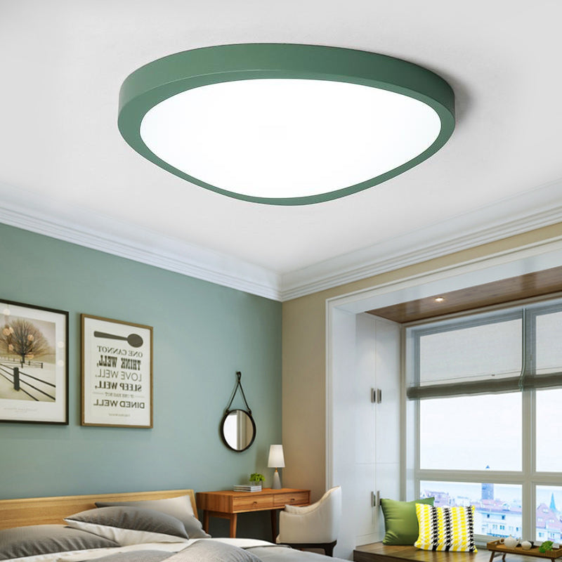 Plafonnier LED triangulaire en acrylique Macaron Loft pour chambre de bébé - Lampe couleur bonbon