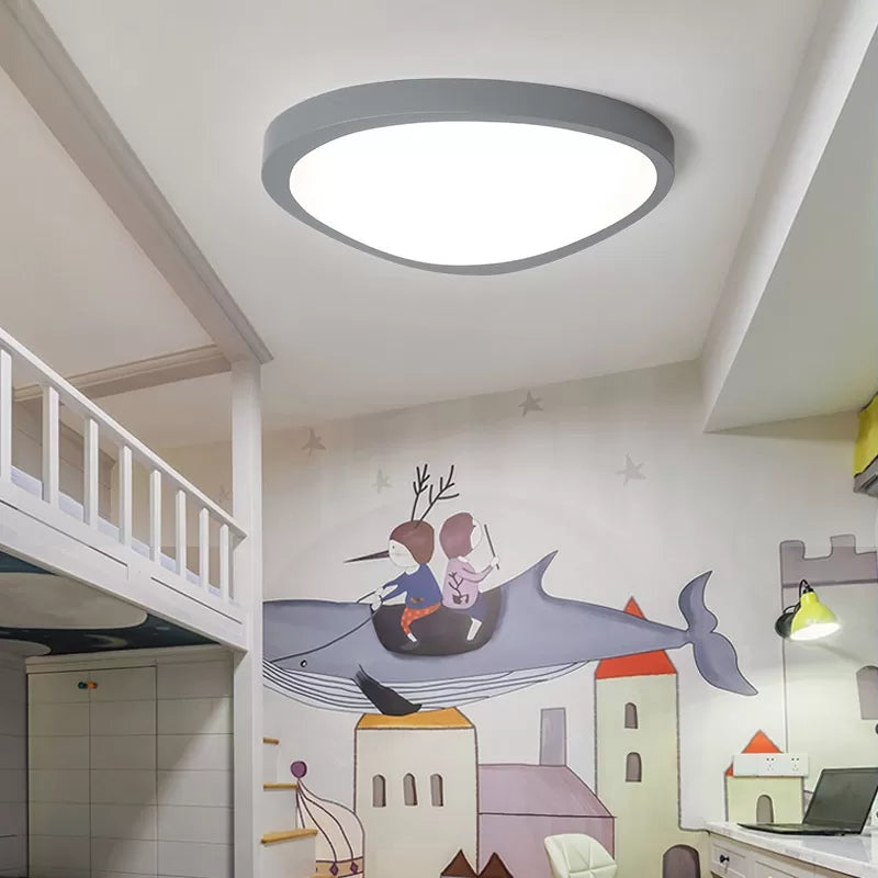 Plafonnier LED triangulaire en acrylique Macaron Loft pour chambre de bébé - Lampe couleur bonbon