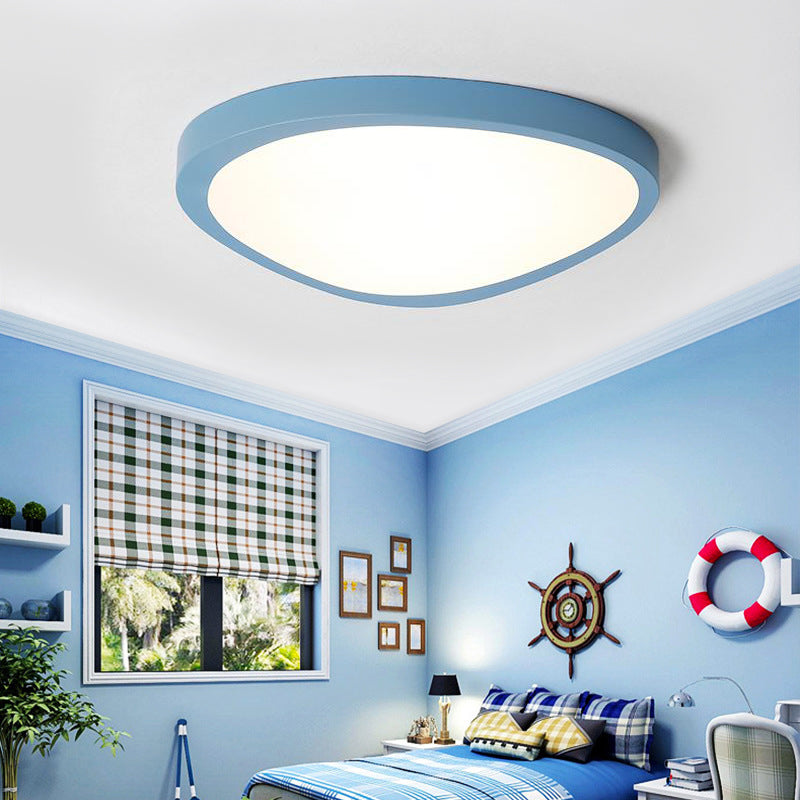 Plafonnier LED triangulaire en acrylique Macaron Loft pour chambre de bébé - Lampe couleur bonbon