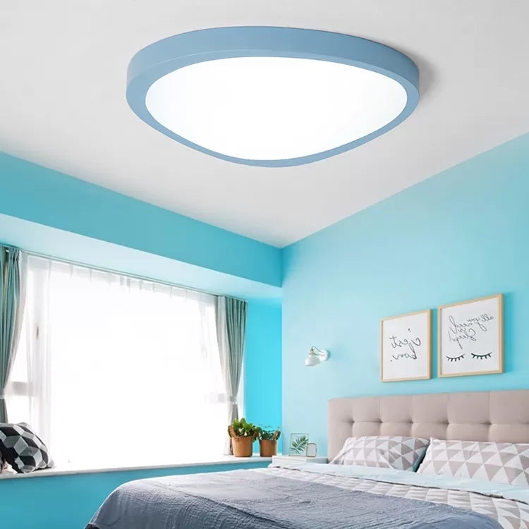 Plafonnier LED triangulaire en acrylique Macaron Loft pour chambre de bébé - Lampe couleur bonbon