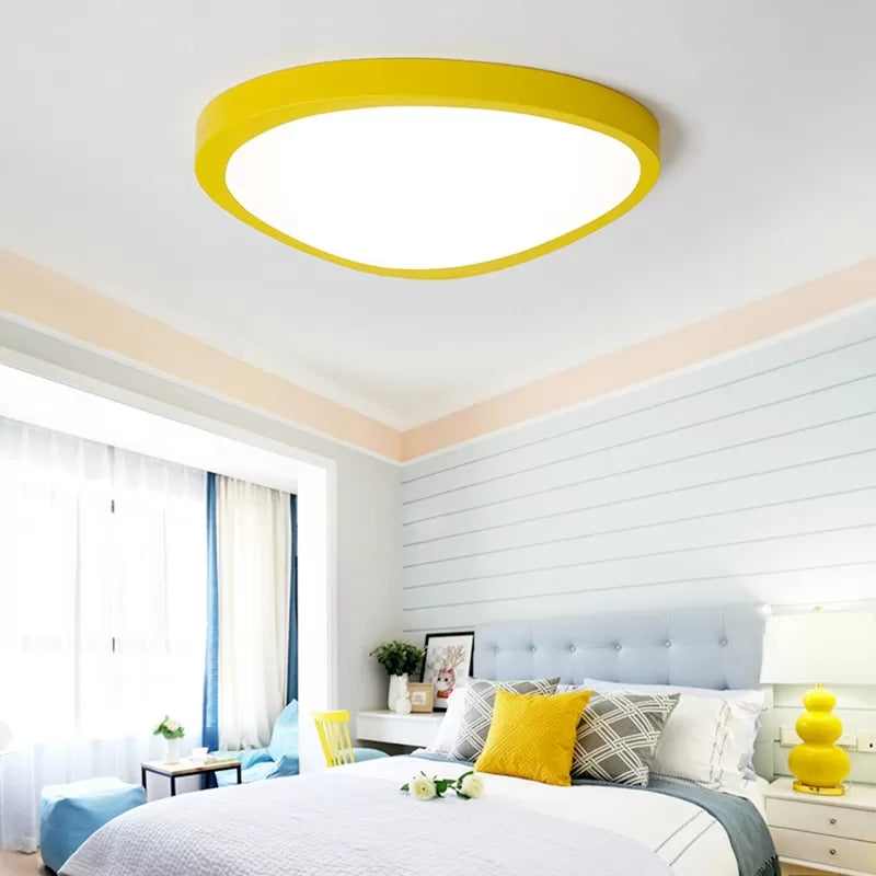 Plafonnier LED triangulaire en acrylique Macaron Loft pour chambre de bébé - Lampe couleur bonbon