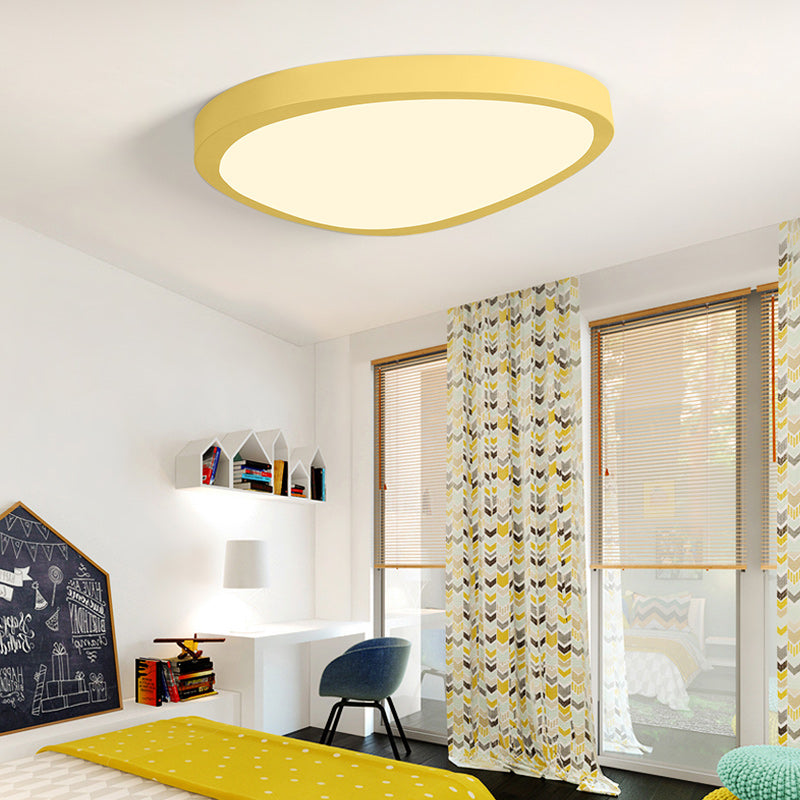 Plafonnier LED triangulaire en acrylique Macaron Loft pour chambre de bébé - Lampe couleur bonbon