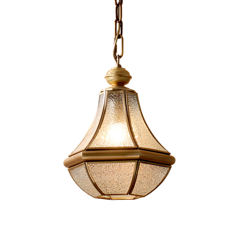 Minimalist 1-Light Pendant Lamp For Living Room - Pear Seeded/Clear Glass Shade Polished