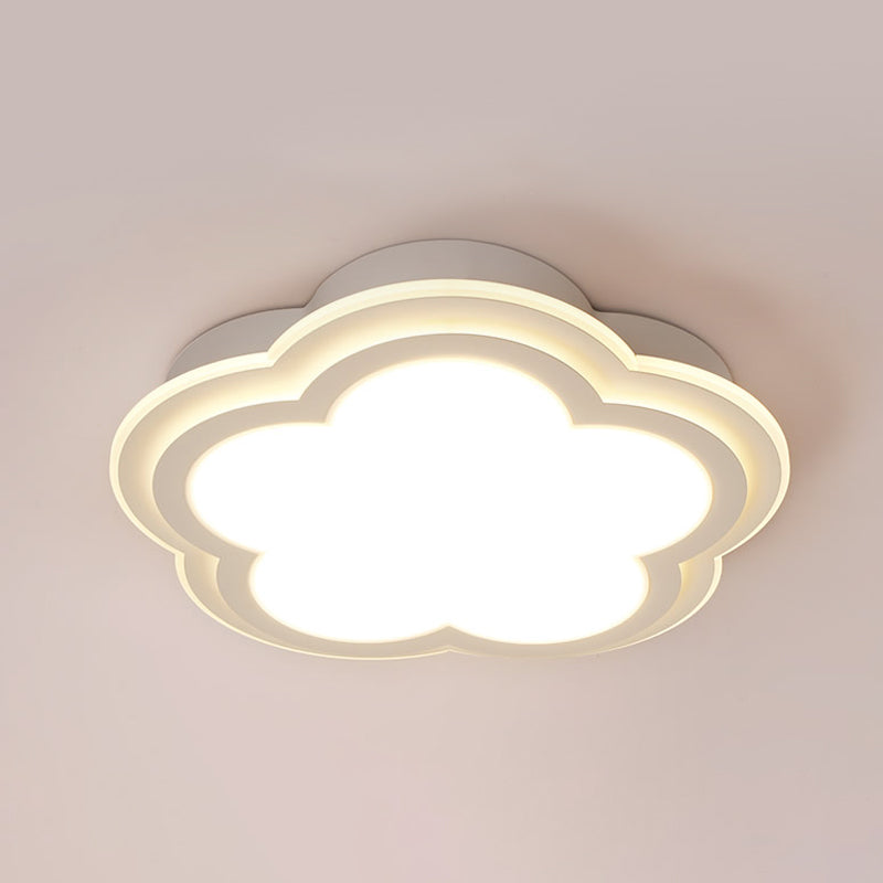 Modern Cloud LED Ceiling Light in White for Foyer