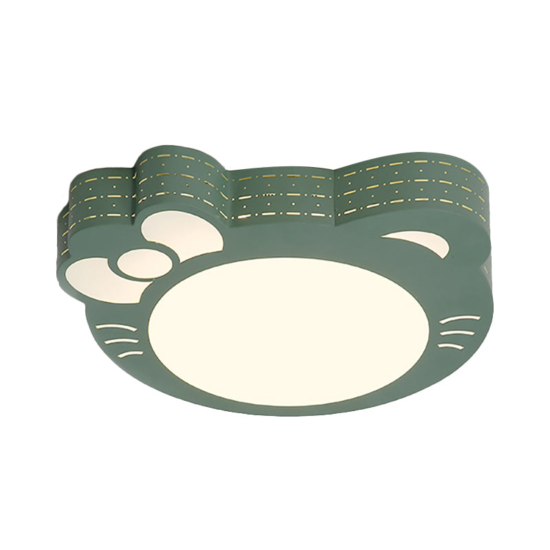 Kindergarten Kitty Ceiling Light: Acrylic Art Decor LED Flush Mount