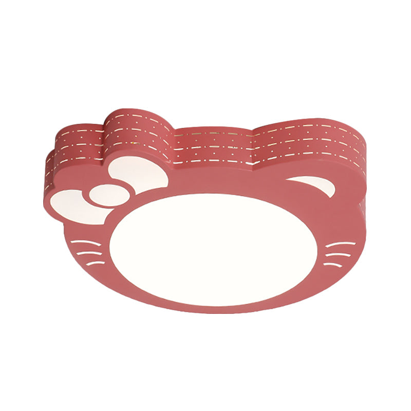 Kindergarten Kitty Ceiling Light: Acrylic Art Decor LED Flush Mount