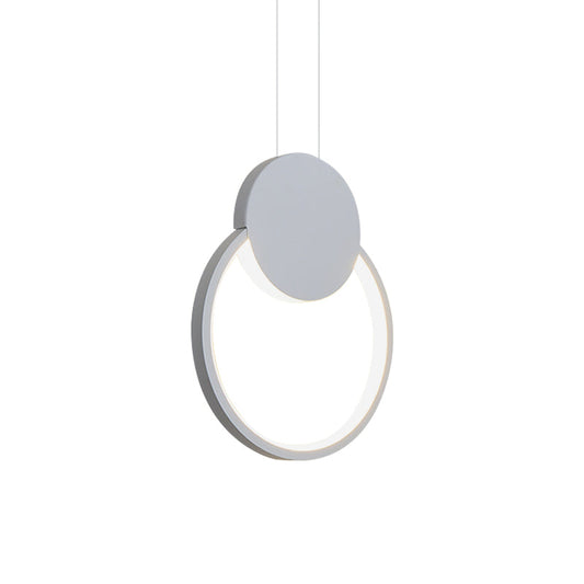 Minimalist Acrylic Pendant Light: Oval/Round/Square Shape, LED, Black/White