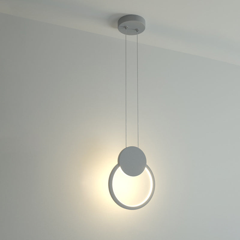 Minimalist Acrylic Pendant Light: Oval/Round/Square Shape, LED, Black/White