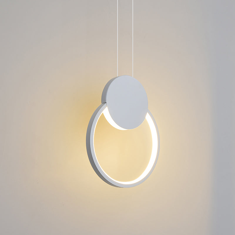 Minimalist Acrylic Pendant Light: Oval/Round/Square Shape, LED, Black/White